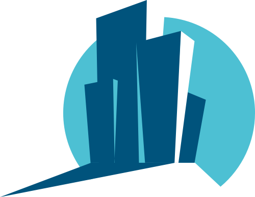 藍色建筑矢量logo圖標 logo png