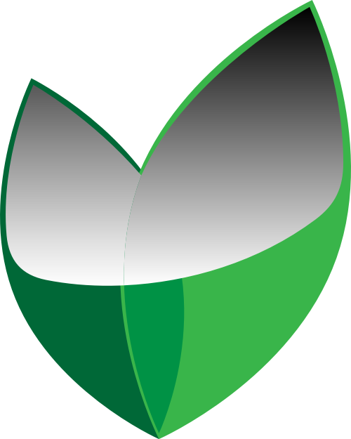 綠色葉子矢量logo圖標 logo png