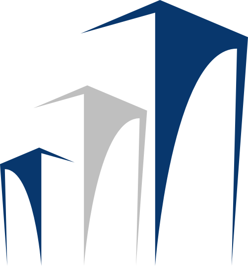 藍色灰色建筑矢量logo圖標 logo png