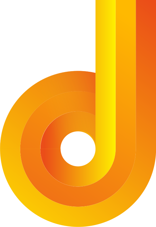 黃色字母d矢量logo圖標 logo png