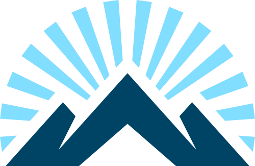 藍色山峰矢量logo logo png