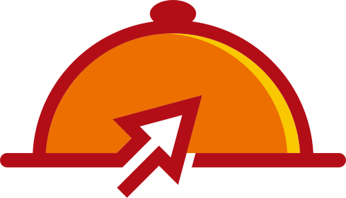 橙色食物矢量logo圖標 logo png
