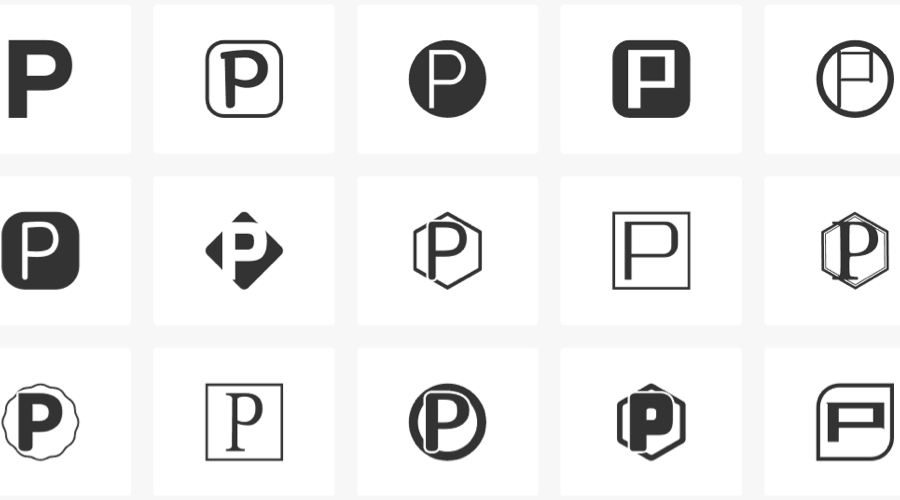 P字母圖標logo如何免費一鍵生成？