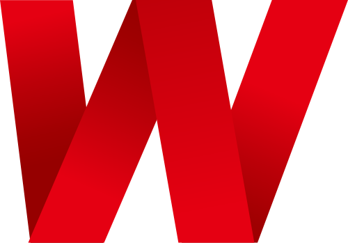 紅色字母W折紙矢量標志圖片 logo png