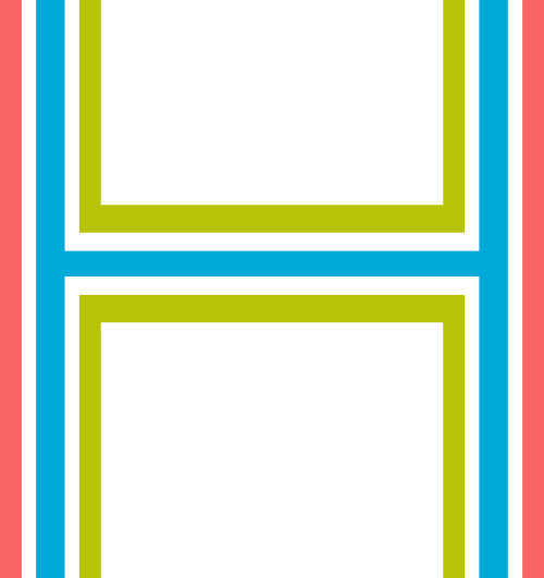 字母H三色矢量標志圖片 logo png