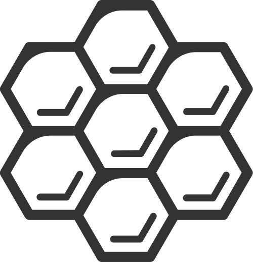 簡約線條蜜蜂蜂巢矢量圖標素材 logo png