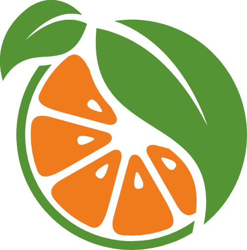 綠葉橘子創意矢量logo logo png
