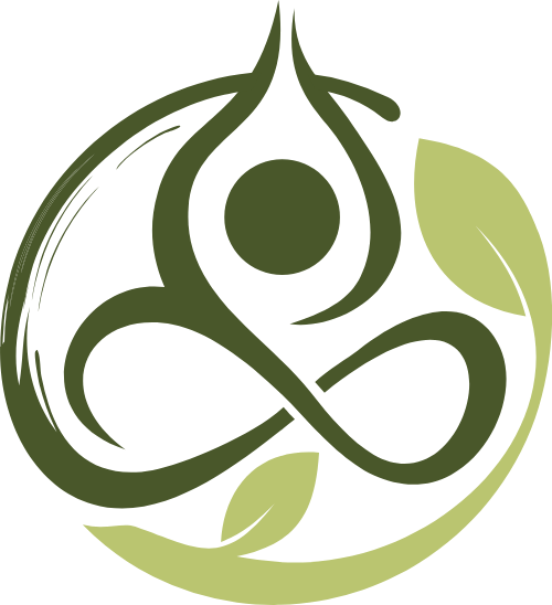 圓形瑜伽養生矢量圖形 logo png