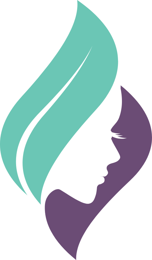 創意女性側臉矢量圖形 logo png