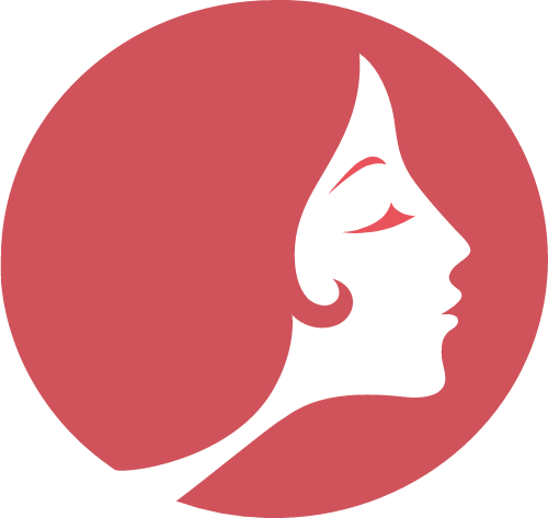 女性側顏剪影矢量圖形 logo png